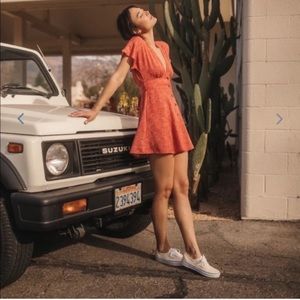 Marine Layer camila floral button front mini dress